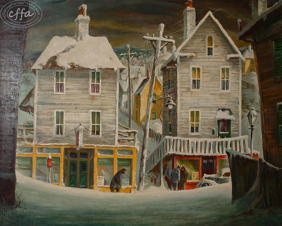 December Morning 30 x 36 oil on canvas offered by Central Florida Fine Art