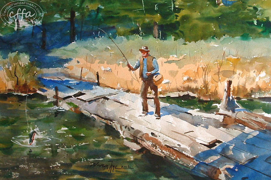 Vernon Nye (1915 - 2013) was a member of the American Watercolor Society, Society of Western Artists. CentralFloridaFineArt.com