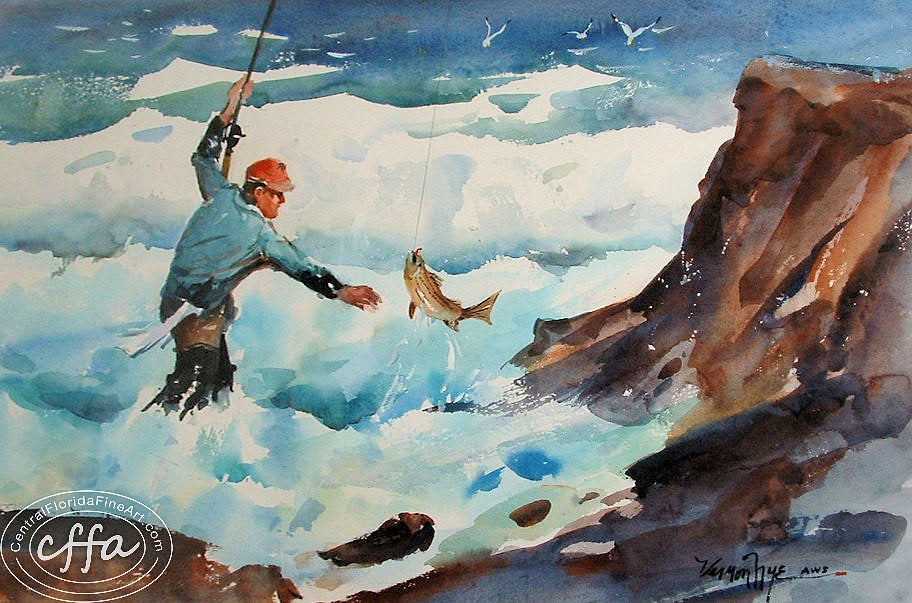 Vernon Nye (1915 - 2013) was a member of the American Watercolor Society, Society of Western Artists. CentralFloridaFineArt.com