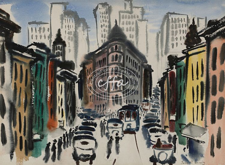 Tom Lewis,  California Watercolor, CentralFloridaFineArt.com