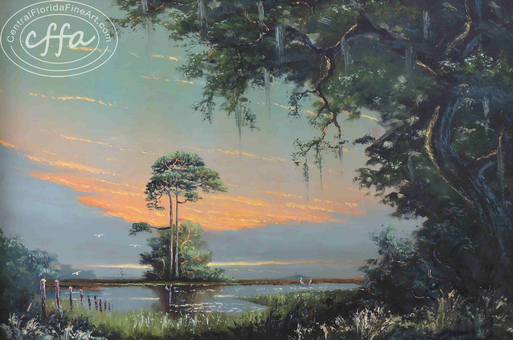 Florida Highwaymen painter Sam Newton, offered for sale by Central Florida Fine Art