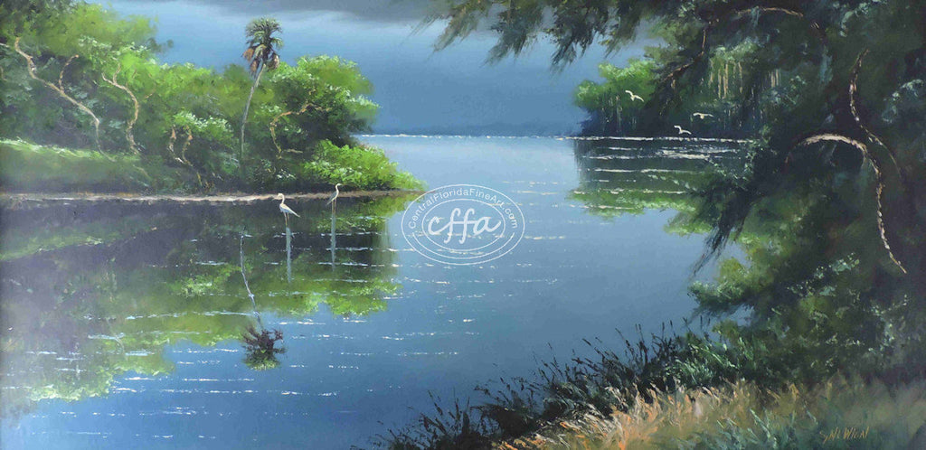 Florida Highwaymen painter Sam Newton, offered for sale by Central Florida Fine Art