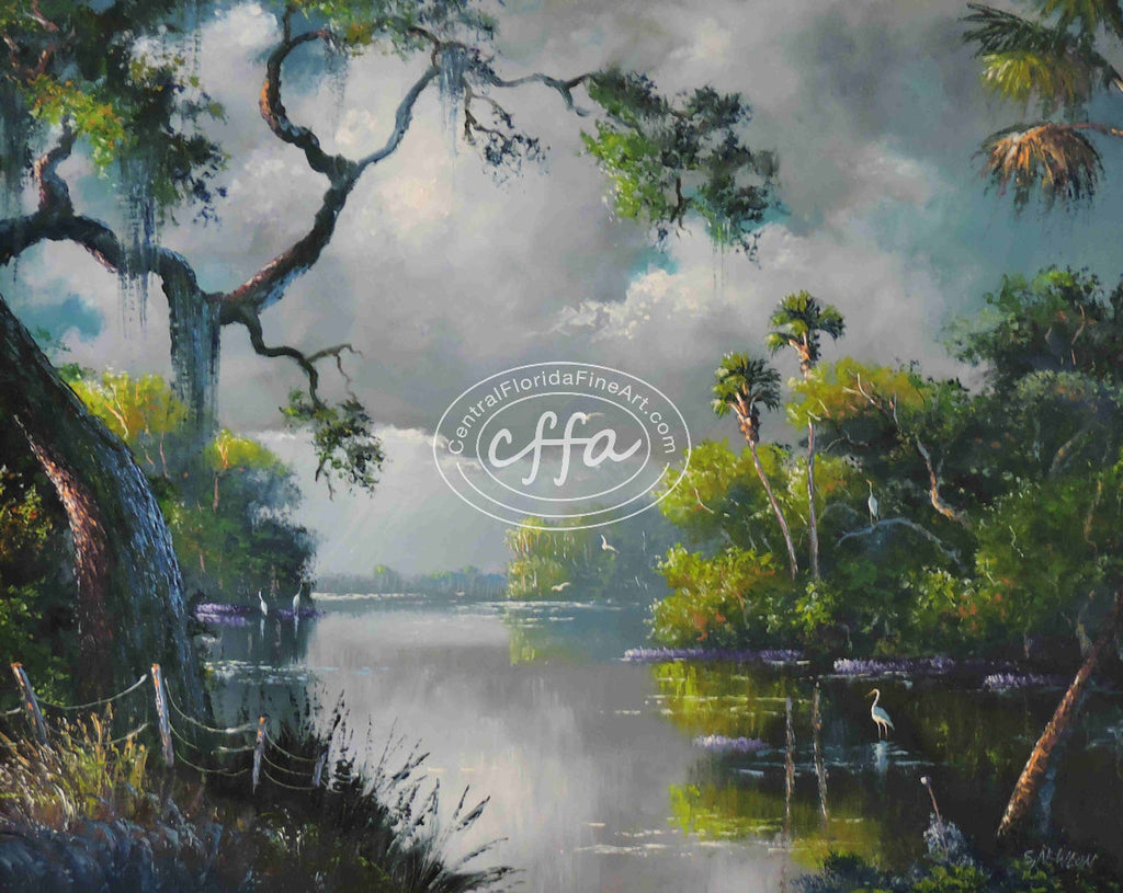 Florida Highwaymen painter Sam Newton, offered for sale by Central Florida Fine Art