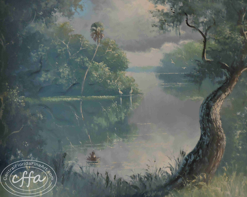 Florida Highwaymen painter Sam Newton, offered for sale by Central Florida Fine Art