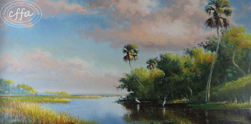Florida Highwaymen painter Sam Newton, offered for sale by Central Florida Fine Art