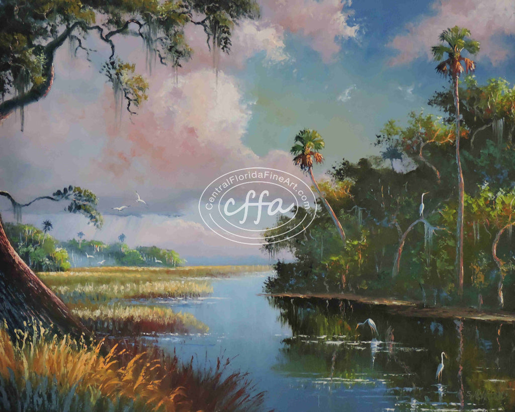 Florida Highwaymen painter Sam Newton, offered for sale by Central Florida Fine Art