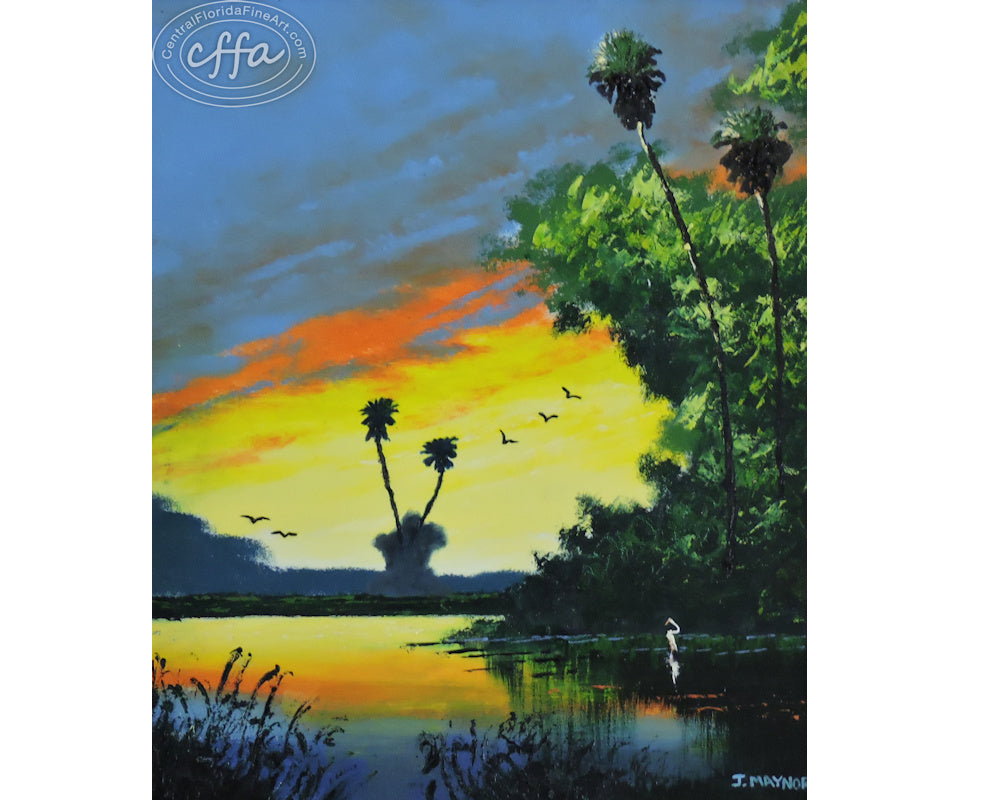 Florida Highwaymen painter John Maynor, offered for sale by Central Florida Fine Art