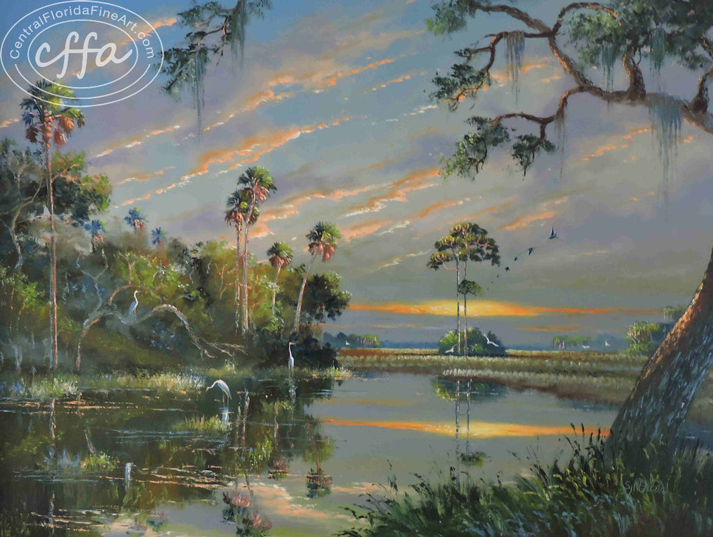 Florida Highwaymen painter Sam Newton, offered for sale by Central Florida Fine Art
