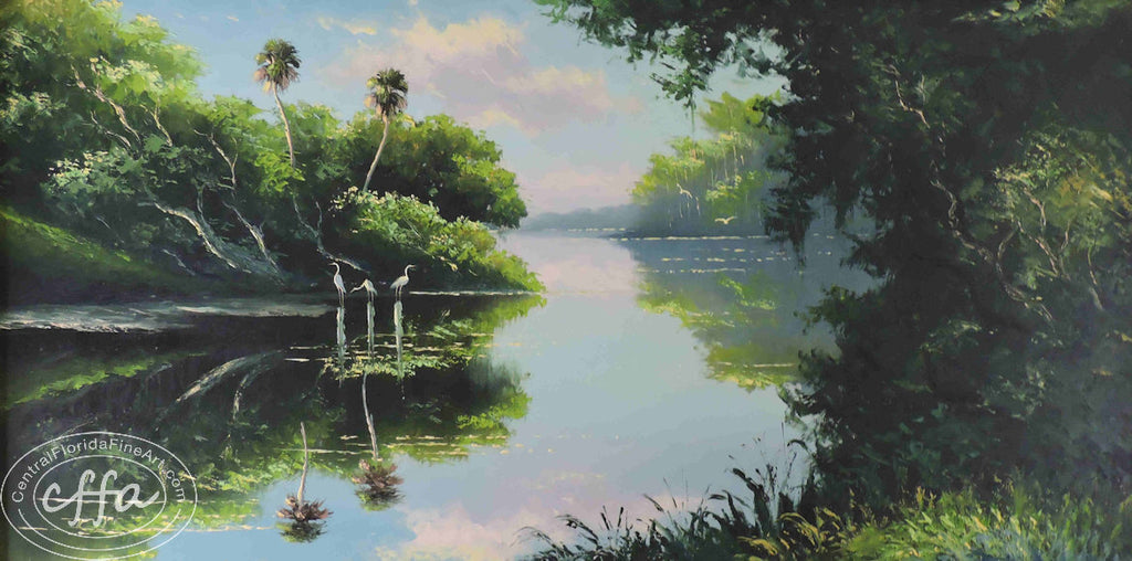 Florida Highwaymen painter Sam Newton, offered for sale by Central Florida Fine Art