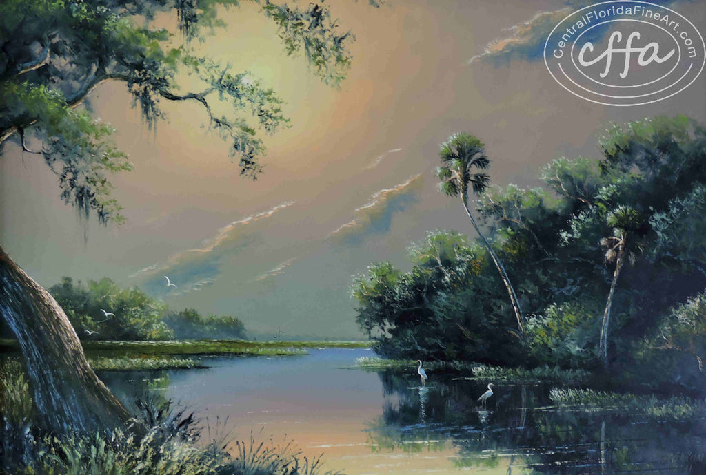 Florida Highwaymen painter Sam Newton, offered for sale by Central Florida Fine Art