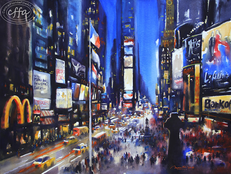 Ananta Mandal NYC, Times Square, offered for sale by Central Florida Fine Art