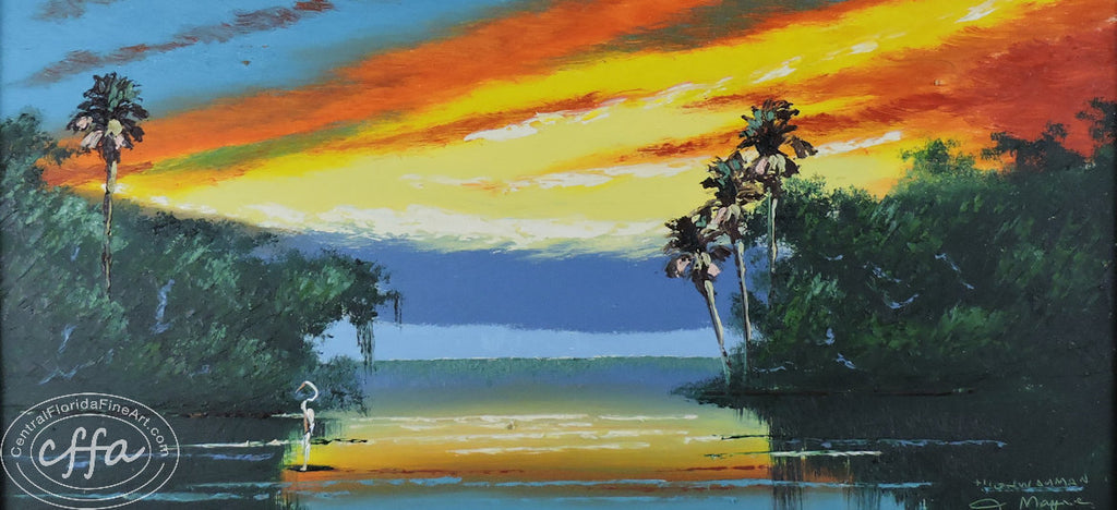 Florida Highwaymen painter John Maynor, offered for sale by Central Florida Fine Art