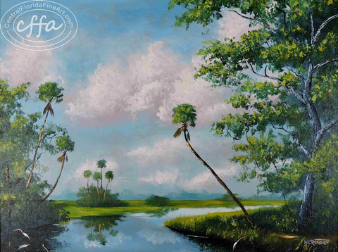 Florida Highwaymen painter Willie Reagan, offered for sale by Central Florida Fine Art