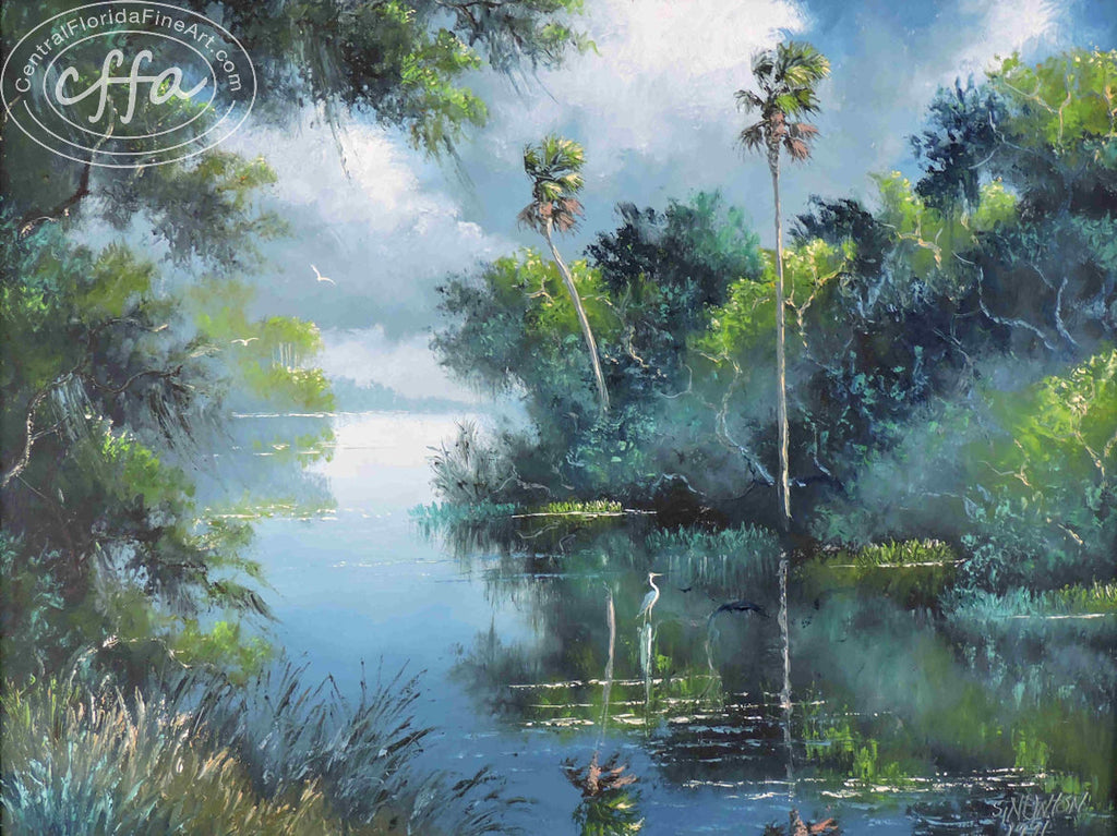 Florida Highwaymen painter Sam Newton, offered for sale by Central Florida Fine Art