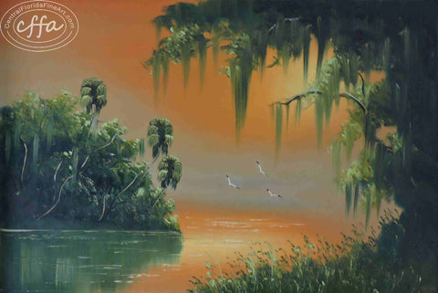 Florida Highwaymen painter Al Black, offered for sale by Central Florida Fine Art