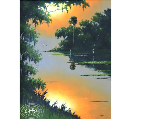 Florida Highwaymen painter Johnny Daniels, offered for sale by Central Florida Fine Art