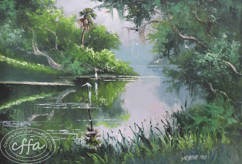 Florida Highwaymen painter Sam Newton, offered for sale by Central Florida Fine Art